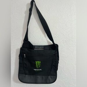 Monster Energy Briefcase Luggage Laptop Bag Black Multiple Compartments Coke Rep